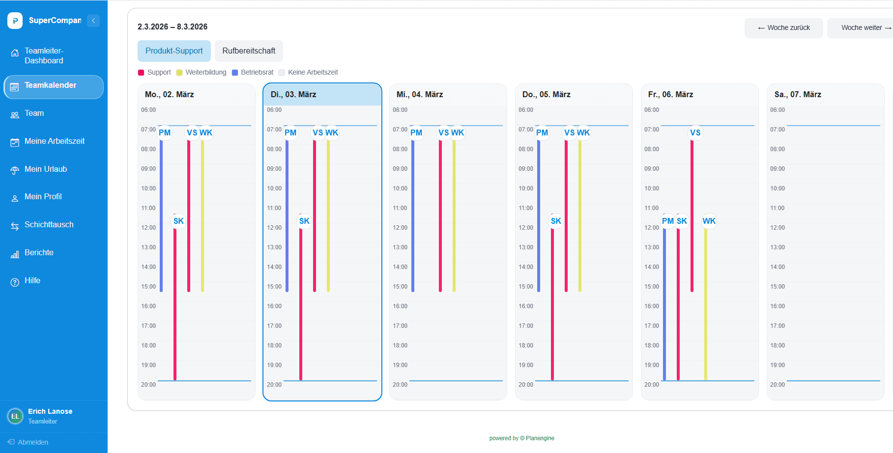 Planengine Dashboard